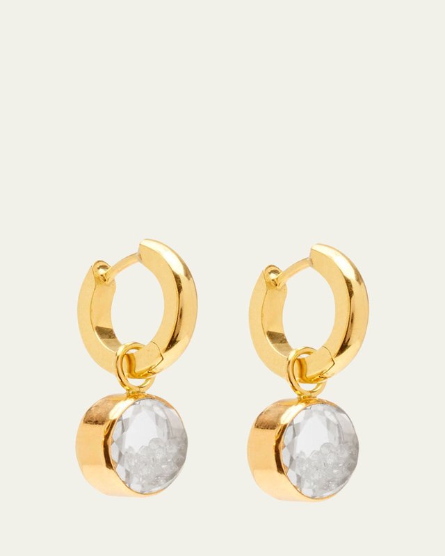 Diamond Shaker Huggie Earrings in 18k Gold